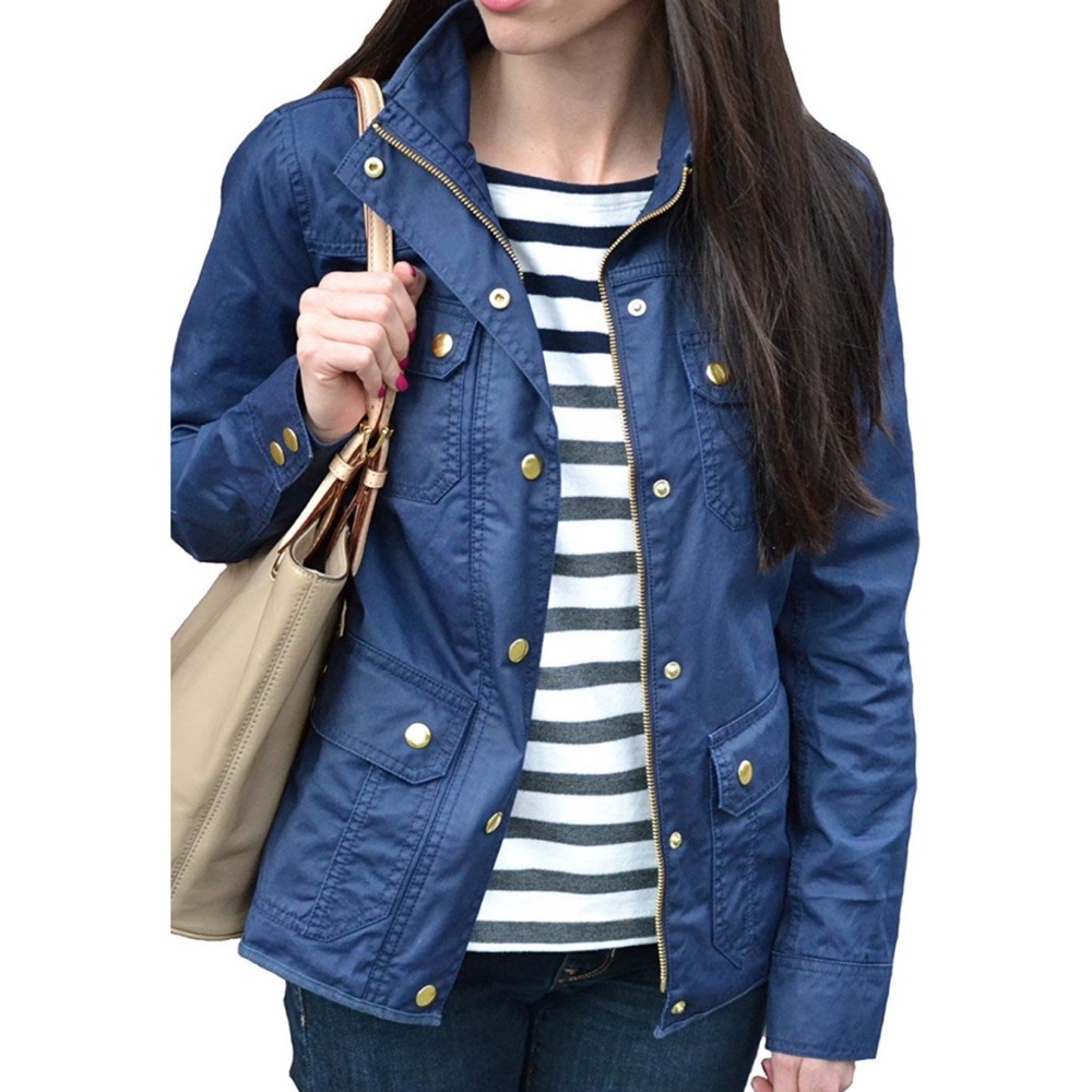 Military Jacket Field Utility Anorak Zip Up Coat